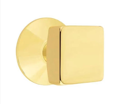 EMTEK Square Knob  Modern, Disk, Square, Neos, Modern Rectangular, Or Urban Modern Rosette Door Knob Handle Passage, Privacy, Or Dummy Many Color Options