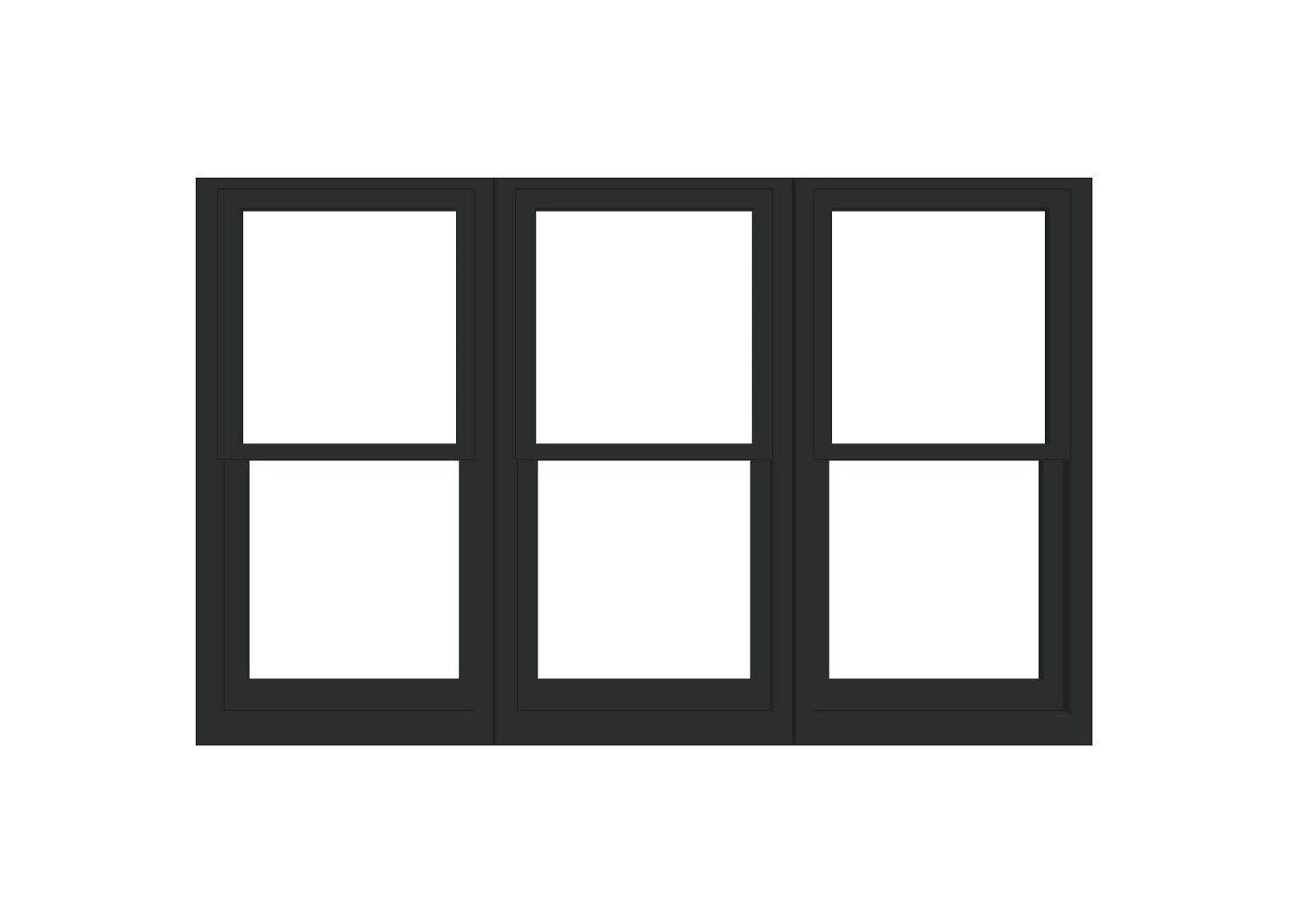 ANDERSEN Windows 400 Series Triple Double Hung Venting Window 77-1/8" Equal Sash Vinyl Exterior Wood Interior Low-E4 Dual Pane Glass Full Screen/Grilles/Tempered Optional TW20310-3, TW2042-3, TW2046-3, TW20410-3, Or TW2052-3