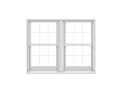 ANDERSEN Windows 400 Series Twin Double Hung 59-3/8" Wide Equal Sash Vinyl Exterior Wood Interior Low-E4 Dual Pane Glass Screen/Tempered/Frosted/Grilles Optional TW2432-2, TW2436-2, TW24310-2, TW2442-2, TW2446-2, TW24410-2, Or TW2452-2