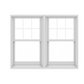 ANDERSEN Windows 400 Series Twin Double Hung 59-3/8" Wide Equal Sash Vinyl Exterior Wood Interior Low-E4 Dual Pane Glass Screen/Tempered/Frosted/Grilles Optional TW2432-2, TW2436-2, TW24310-2, TW2442-2, TW2446-2, TW24410-2, Or TW2452-2