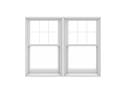 ANDERSEN Windows 400 Series Twin Double Hung 71-3/8" Wide Equal Sash Vinyl Exterior Wood Interior Low-E4 Dual Pane Glass Screen/Tempered/Frosted/Grilles Optional TW21032-2, TW21036-2, TW210310-2, TW21042-2, TW21046-2, TW210410-2, Or TW21052-2