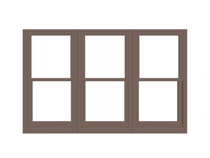 ANDERSEN Windows 400 Series Triple Double Hung Venting Window 101-1/8" Equal Sash Vinyl Exterior Wood Interior Low-E4 Dual Pane Glass Full Screen/Grilles/Tempered Optional TW28310-3, TW2842-3, TW2846-3, TW28410-3, Or TW2852-3