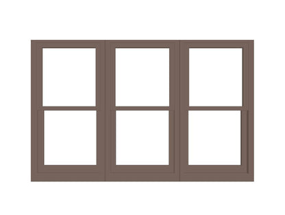 ANDERSEN Windows 400 Series Triple Double Hung Venting Window 95-1/8" Equal Sash Vinyl Exterior Wood Interior Low-E4 Dual Pane Glass Full Screen/Grilles/Tempered Optional TW26310-3, TW2642-3, TW2646-3, TW26410-3, Or TW2652-3