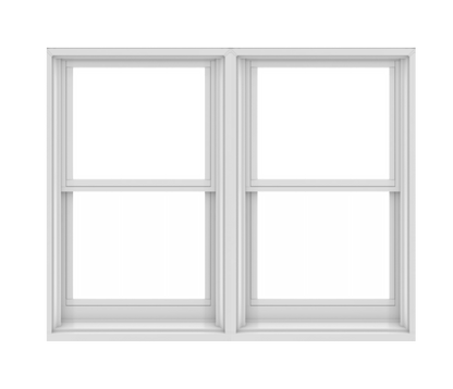 ANDERSEN Windows 400 Series Twin Double Hung 59-3/8" Wide Equal Sash Vinyl Exterior Wood Interior Low-E4 Dual Pane Glass Screen/Tempered/Frosted/Grilles Optional TW2432-2, TW2436-2, TW24310-2, TW2442-2, TW2446-2, TW24410-2, Or TW2452-2