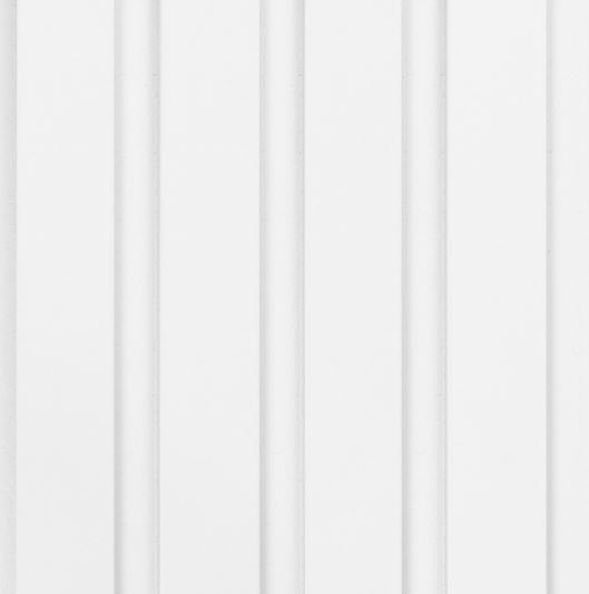 MASISA 5/8" X 6.2" X 96" Painted White MDF Fluted Accent Wall Panels Molding (4-Pack)