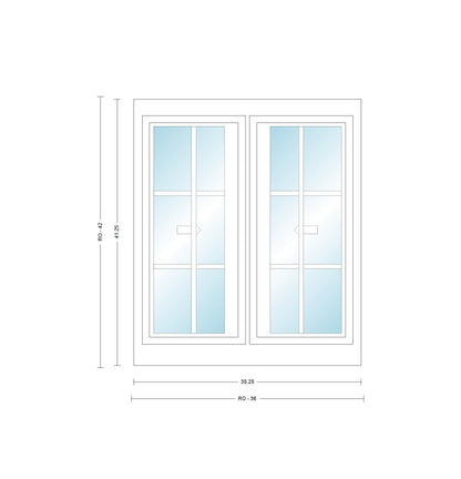ANDERSEN Windows 400 Series Gliding Slider Window 35-1/4" Wide Vinyl Exterior Wood Interior Low-E4 Dual Pane Glass Full Screen/Grilles/Tempered Optional G32, G33, G336, G34, Or G35