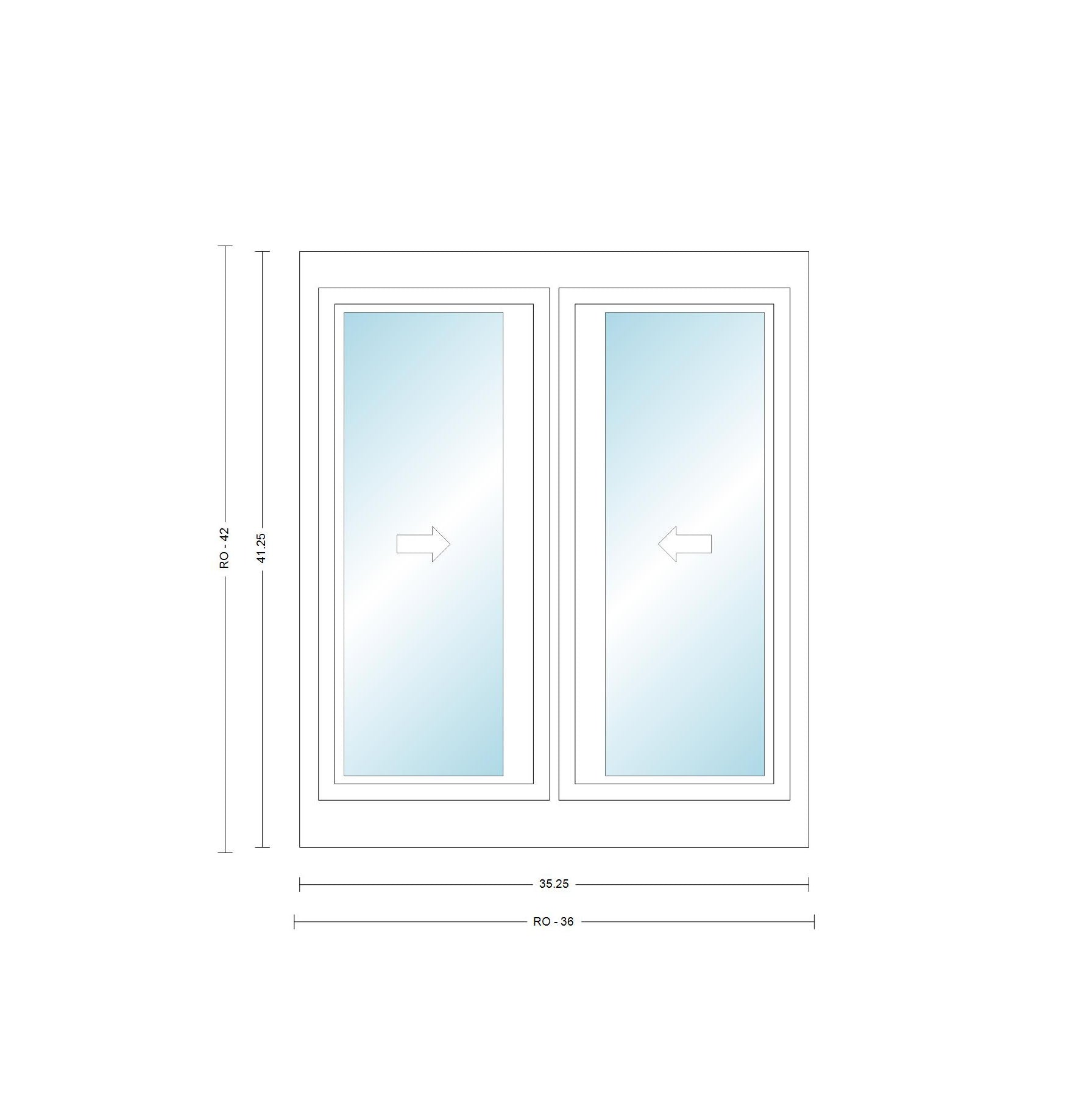 ANDERSEN Windows 400 Series Gliding Slider Window 35-1/4