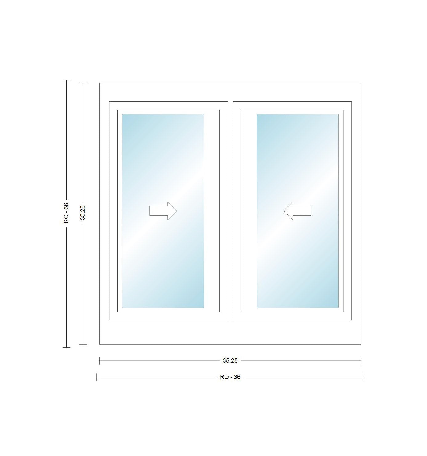 ANDERSEN Windows 400 Series Gliding Slider Window 35-1/4" Wide Vinyl Exterior Wood Interior Low-E4 Dual Pane Glass Full Screen/Grilles/Tempered Optional G32, G33, G336, G34, Or G35