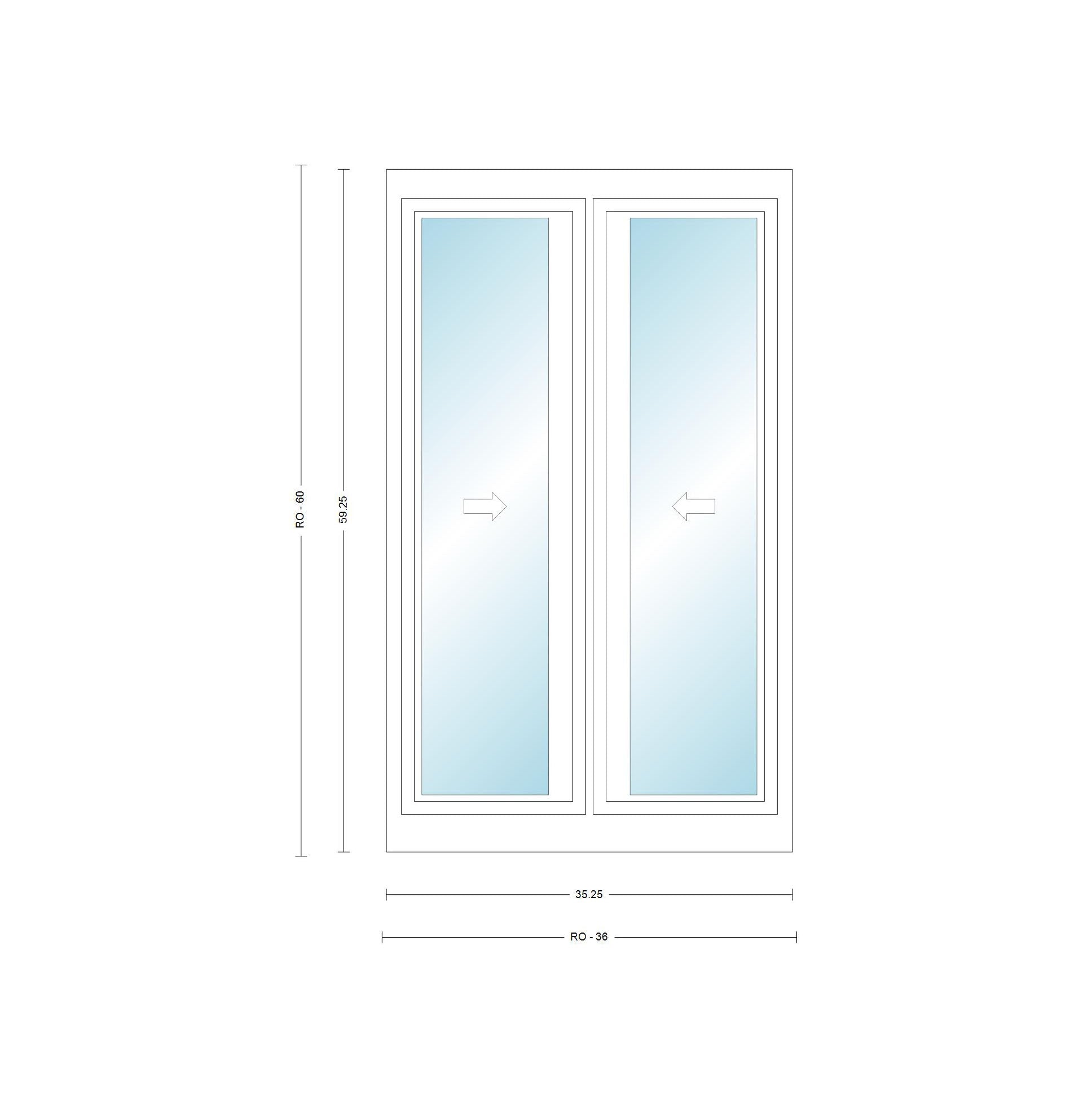 ANDERSEN Windows 400 Series Gliding Slider Window 35-1/4" Wide Vinyl Exterior Wood Interior Low-E4 Dual Pane Glass Full Screen/Grilles/Tempered Optional G32, G33, G336, G34, Or G35