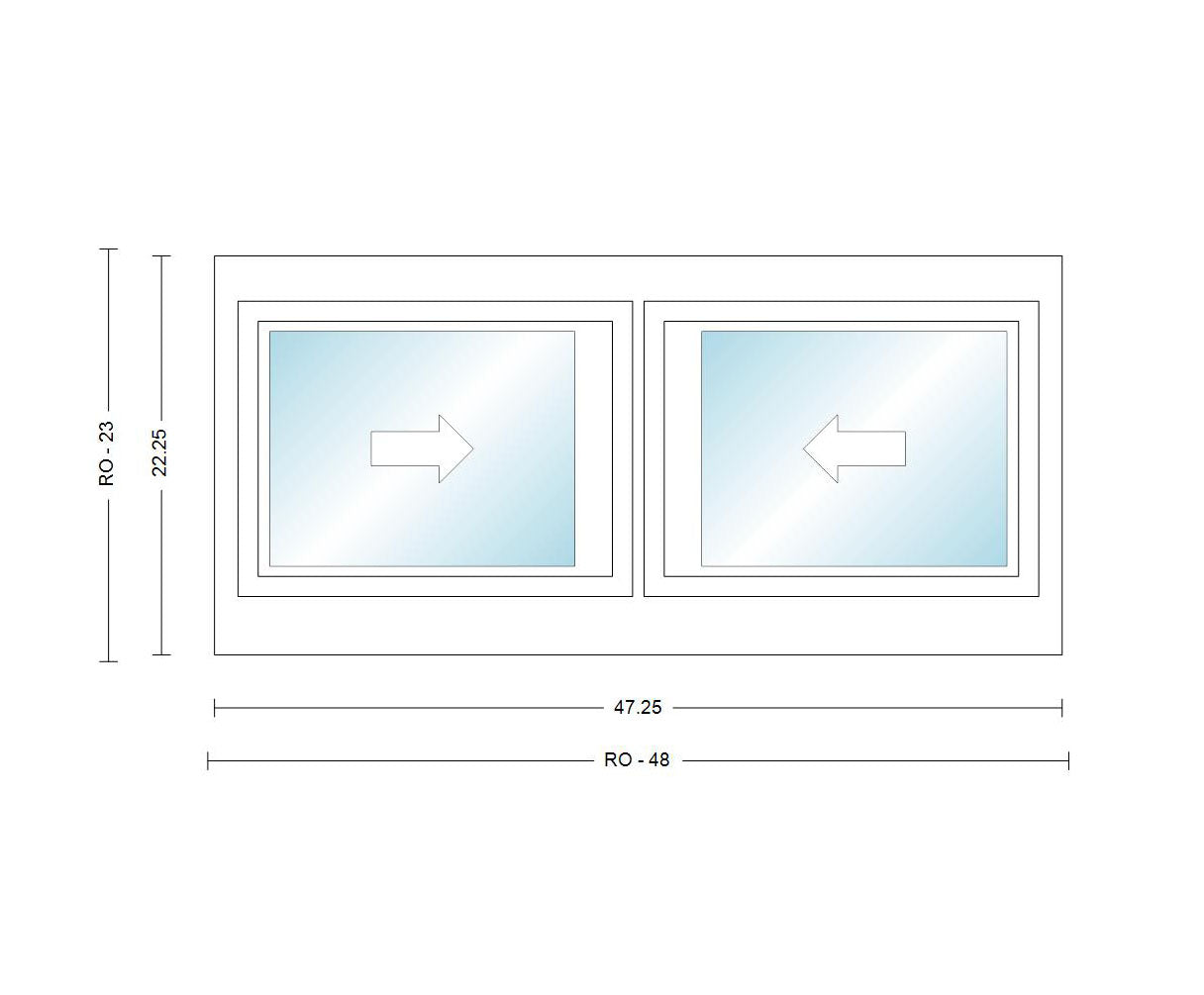 ANDERSEN Windows 400 Series Gliding Slider Window 47-1/4" Wide Vinyl Exterior Wood Interior Low-E4 Dual Pane Glass Full Screen/Grilles/Tempered Optional G42, G43, G436, G44, Or G45