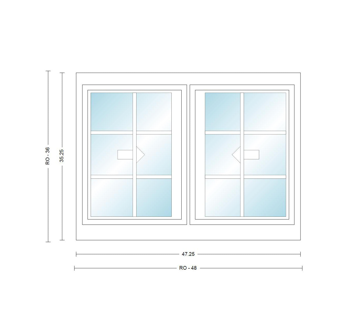 ANDERSEN Windows 400 Series Gliding Slider Window 47-1/4" Wide Vinyl Exterior Wood Interior Low-E4 Dual Pane Glass Full Screen/Grilles/Tempered Optional G42, G43, G436, G44, Or G45