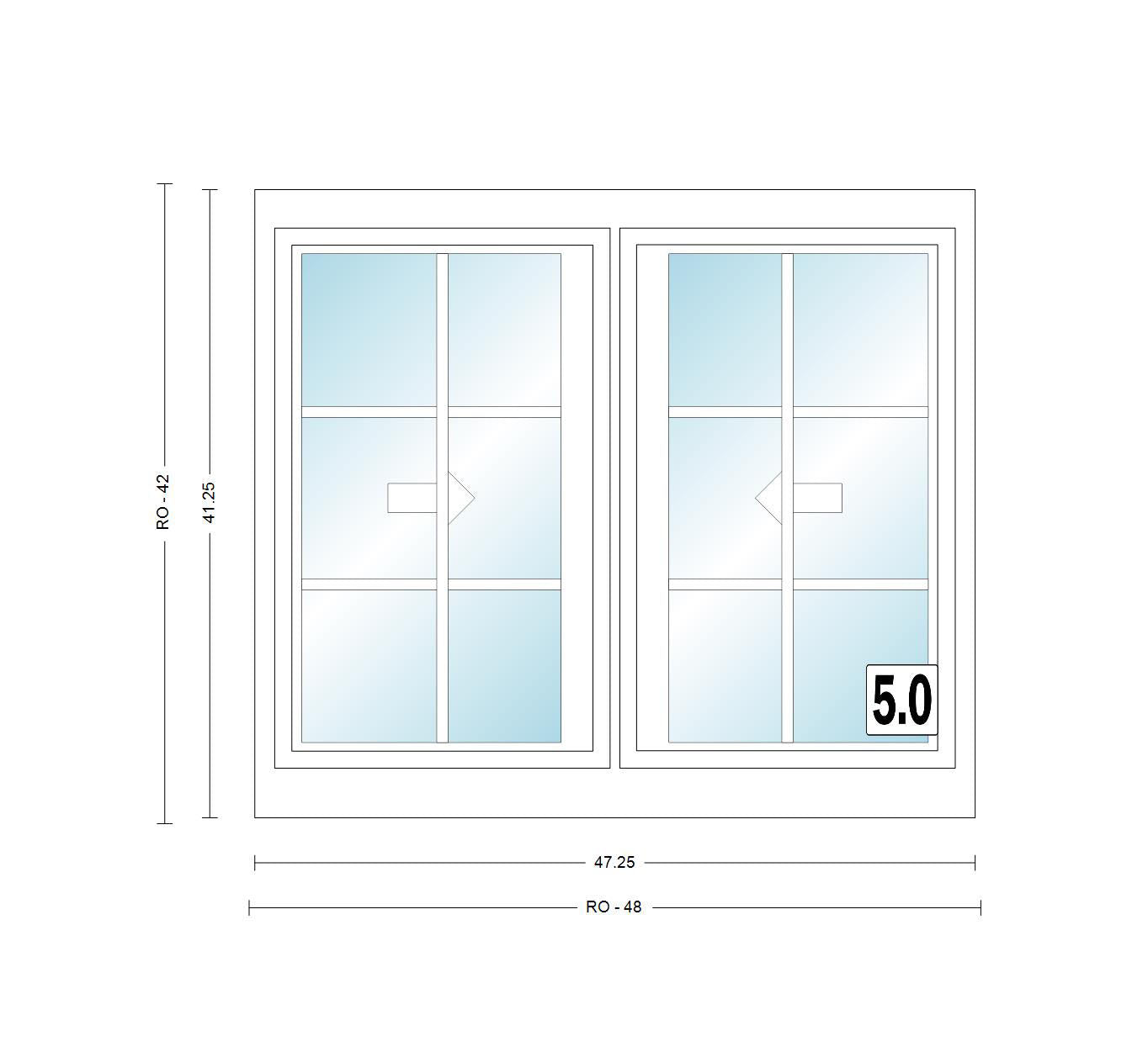 ANDERSEN Windows 400 Series Gliding Slider Window 47-1/4" Wide Vinyl Exterior Wood Interior Low-E4 Dual Pane Glass Full Screen/Grilles/Tempered Optional G42, G43, G436, G44, Or G45
