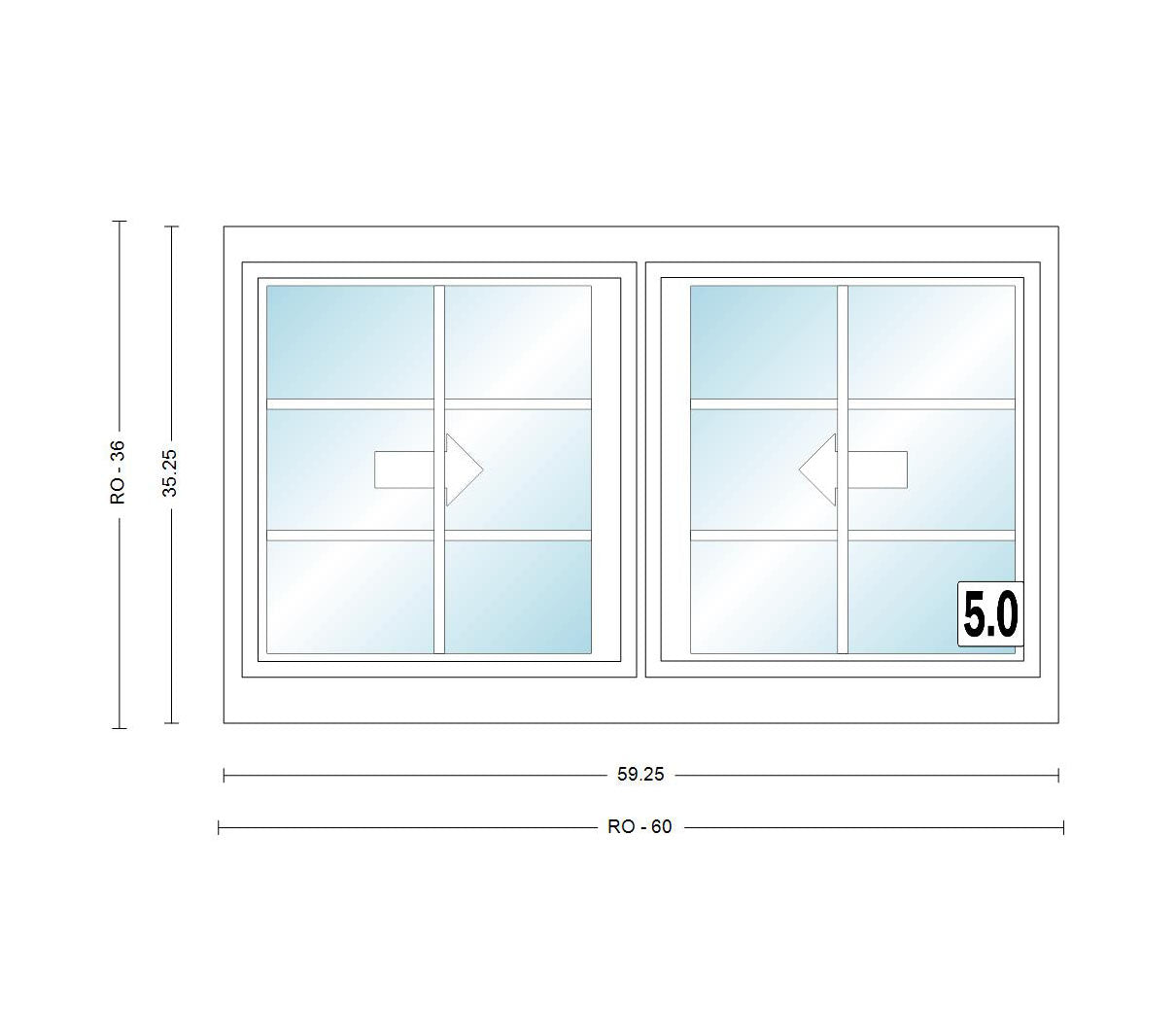 ANDERSEN Windows 400 Series Gliding Slider Window 59-1/4" Wide Vinyl Exterior Wood Interior Low-E4 Dual Pane Glass Full Screen/Grilles/Tempered Optional G53, G536, G54, Or G55