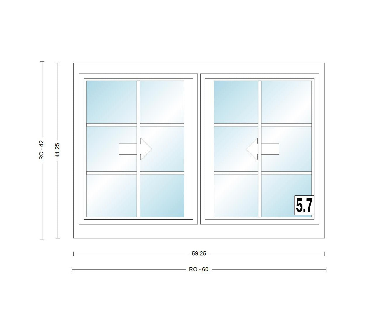 ANDERSEN Windows 400 Series Gliding Slider Window 59-1/4" Wide Vinyl Exterior Wood Interior Low-E4 Dual Pane Glass Full Screen/Grilles/Tempered Optional G53, G536, G54, Or G55