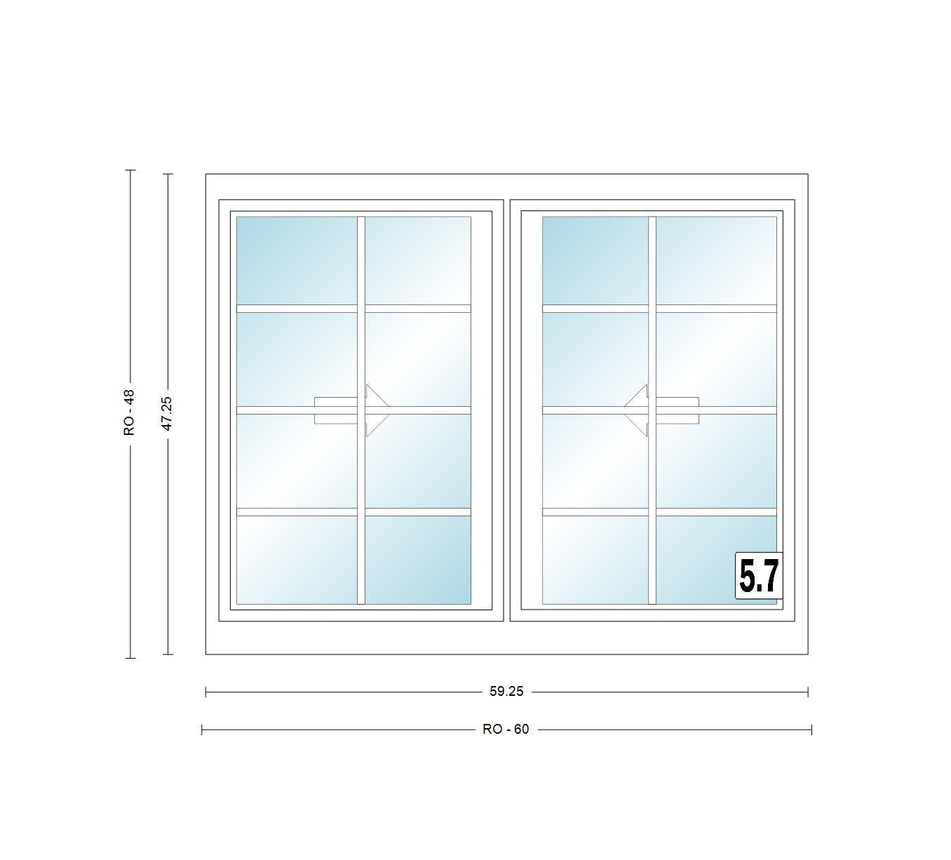 ANDERSEN Windows 400 Series Gliding Slider Window 59-1/4" Wide Vinyl Exterior Wood Interior Low-E4 Dual Pane Glass Full Screen/Grilles/Tempered Optional G53, G536, G54, Or G55