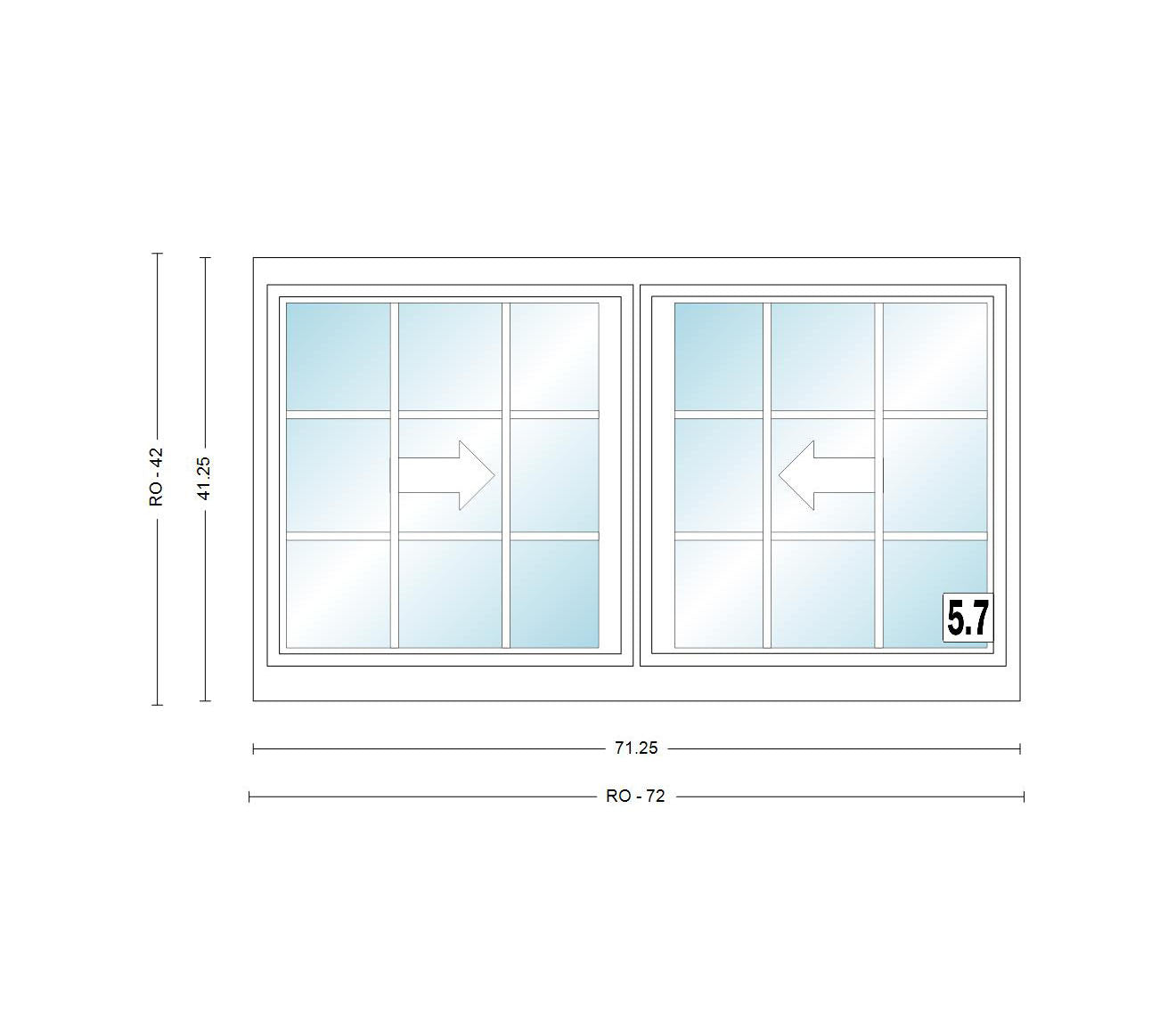 ANDERSEN Windows 400 Series Gliding Slider Window 71-1/4" Wide Vinyl Exterior Wood Interior Low-E4 Dual Pane Glass Full Screen/Grilles/Tempered Optional G63, G636, G64, Or G65