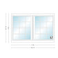 ANDERSEN Windows 400 Series Gliding Slider Window 71-1/4" Wide Vinyl Exterior Wood Interior Low-E4 Dual Pane Glass Full Screen/Grilles/Tempered Optional G63, G636, G64, Or G65