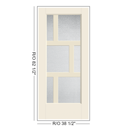 THERMATRU Full Lite 2'8" Or 3'0" X 6'8" Or 8'0" Smooth Star Fiberglass Exterior Prehung Door Flush Glazed SDL Wide Profile S3500L, S3500R, S83500L Or S83500R