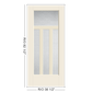 THERMATRU Full Lite 2'8" Or 3'0" X 6'8" Or 8'0" Smooth Star Fiberglass Exterior Prehung Door Flush Glazed SDL Wide Profile S3300 Or S83300