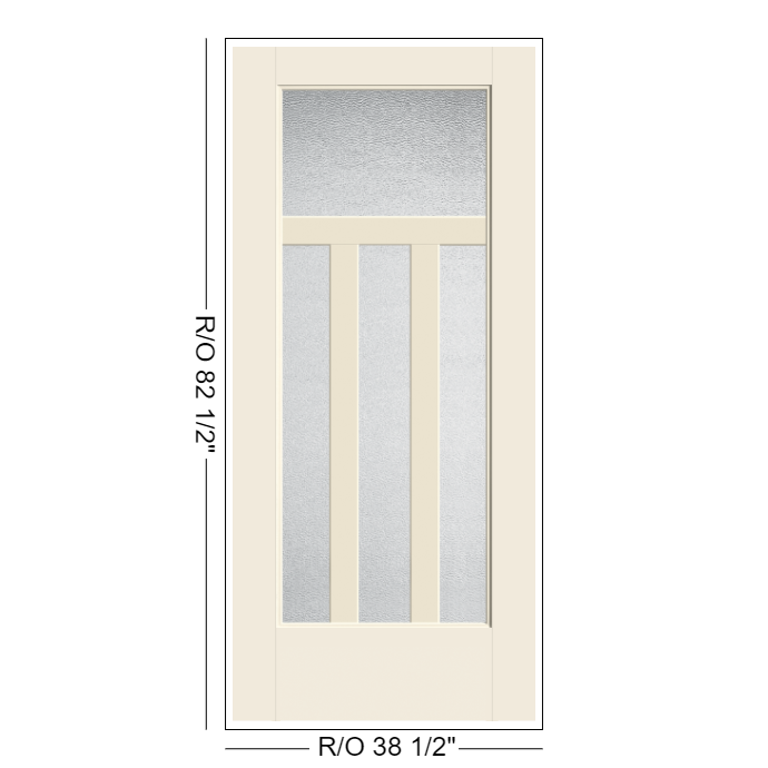 THERMATRU Full Lite 2'8" Or 3'0" X 6'8" Or 8'0" Smooth Star Fiberglass Exterior Prehung Door Flush Glazed SDL Wide Profile S3300 Or S83300