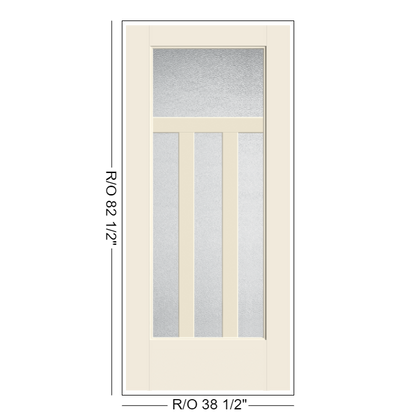 THERMATRU Full Lite 2'8" Or 3'0" X 6'8" Or 8'0" Smooth Star Fiberglass Exterior Prehung Door Flush Glazed SDL Wide Profile S3300 Or S83300