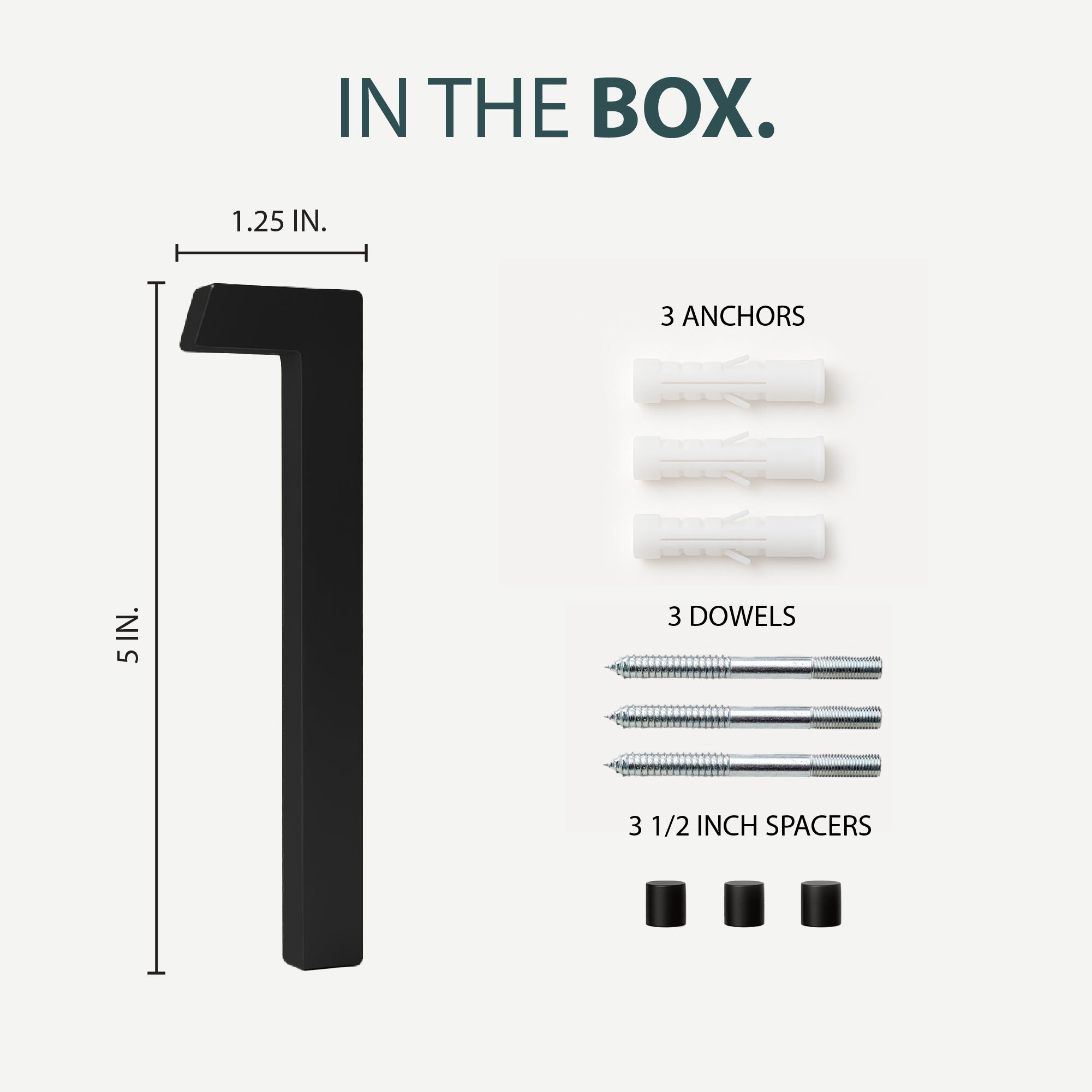 MEGA HANDLES 5" Wide House Numbers With Concealed Screws Floating Or Flush Installation Option
