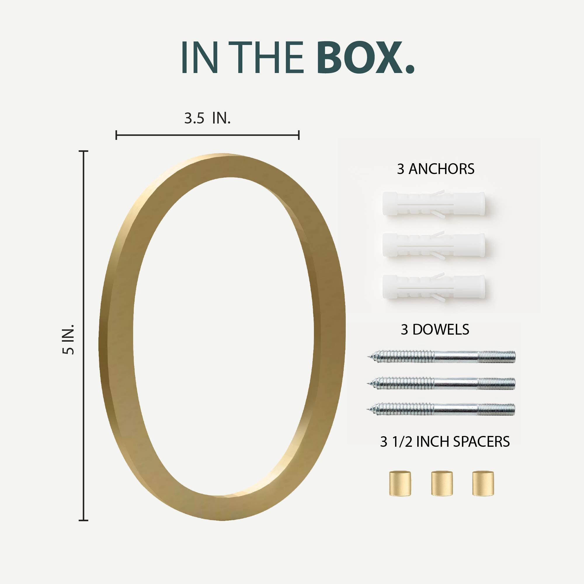 MEGA HANDLES 5" Wide House Numbers With Concealed Screws Floating Or Flush Installation Option