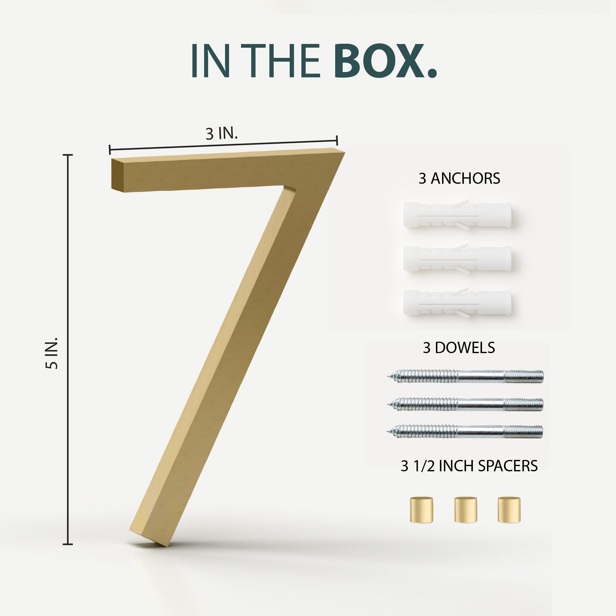 MEGA HANDLES 5" Wide House Numbers With Concealed Screws Floating Or Flush Installation Option