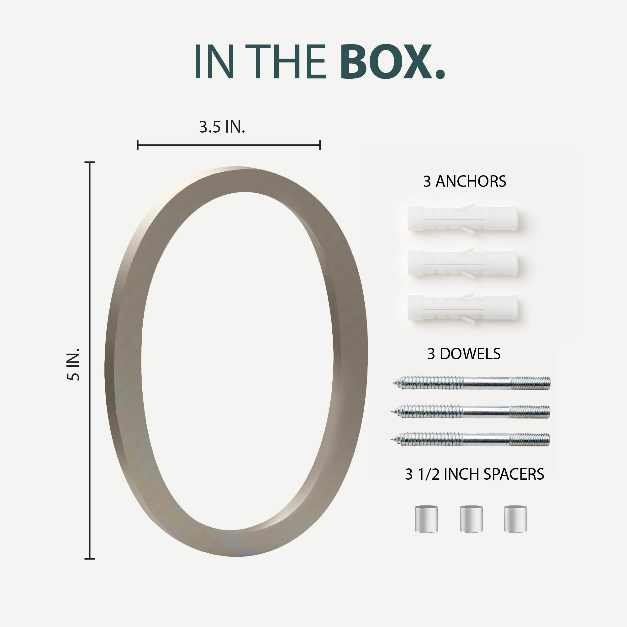 MEGA HANDLES 5" Wide House Numbers With Concealed Screws Floating Or Flush Installation Option