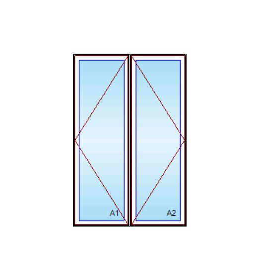 MARVIN IN STOCK Ultimate Twin Casement CN2884-2 Frame Size: 56" X 83-1/8" Stone White Aluminum Clad Exterior Painted White Pine Interior 4-9/16" Jambs White Hardware Black Perimeter Bar Stainless Steel Window Opening Control Device NO SCREENS