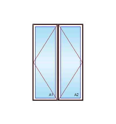MARVIN IN STOCK Ultimate Twin Casement CN2884-2 Frame Size: 56