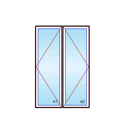 MARVIN IN STOCK Ultimate Twin Casement CN2884-2 Frame Size: 56" X 83-1/8" Stone White Aluminum Clad Exterior Painted White Pine Interior 4-9/16" Jambs White Hardware Black Perimeter Bar Stainless Steel Window Opening Control Device NO SCREENS