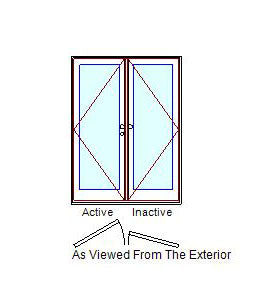 MARVIN Elevate Inswing Twin/Double XX French Door 59", 63", Or 71" X 79 1/2", 82", 86", Or 95-1/2" Wood Interior Fiberglass Exterior Clear Tempered Low-E2 Argon CN5065 CN5068 CN5070 CN5080 CN5465 CN5468 CN5470 CN5480 CN6065 CN6068 CN6070 CN6080