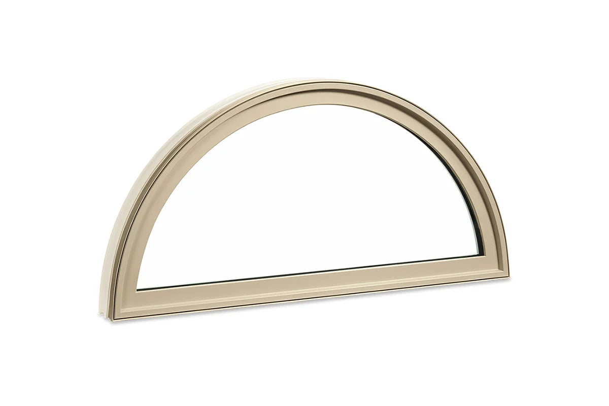 Marvin Essential Direct Glazed Round Top Fixed Picture Window Fiberglass Exterior And Interior Low-E2 With Argon Glass Tempered Option RT1 CN 2613, CN 2814, CN 3016, CN 3619, CN 4020, CN 5026, CN 5428, CN 6030, CN 7036 Or CN 8040