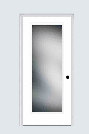 MMI 1 Full Lite 2'8" Or 3'0" X 6'8" Fiberglass Smooth Textured/Privacy Glass Exterior Prehung Door 686/612