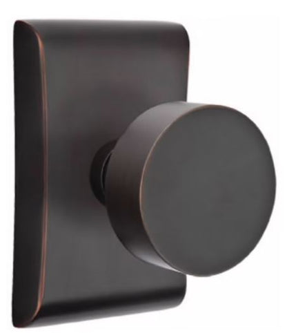 EMTEK Round Knob  Modern, Disk, Square, Neos, Modern Rectangular, Or Urban Modern Rosette Door Knob Handle Passage, Privacy, Or Dummy Many Color Options