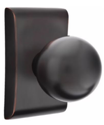 EMTEK Orb Knob  Modern, Disk, Square, Neos, Modern Rectangular, Or Urban Modern Rosette Door Knob Handle Passage, Privacy, Or Dummy Many Color Options