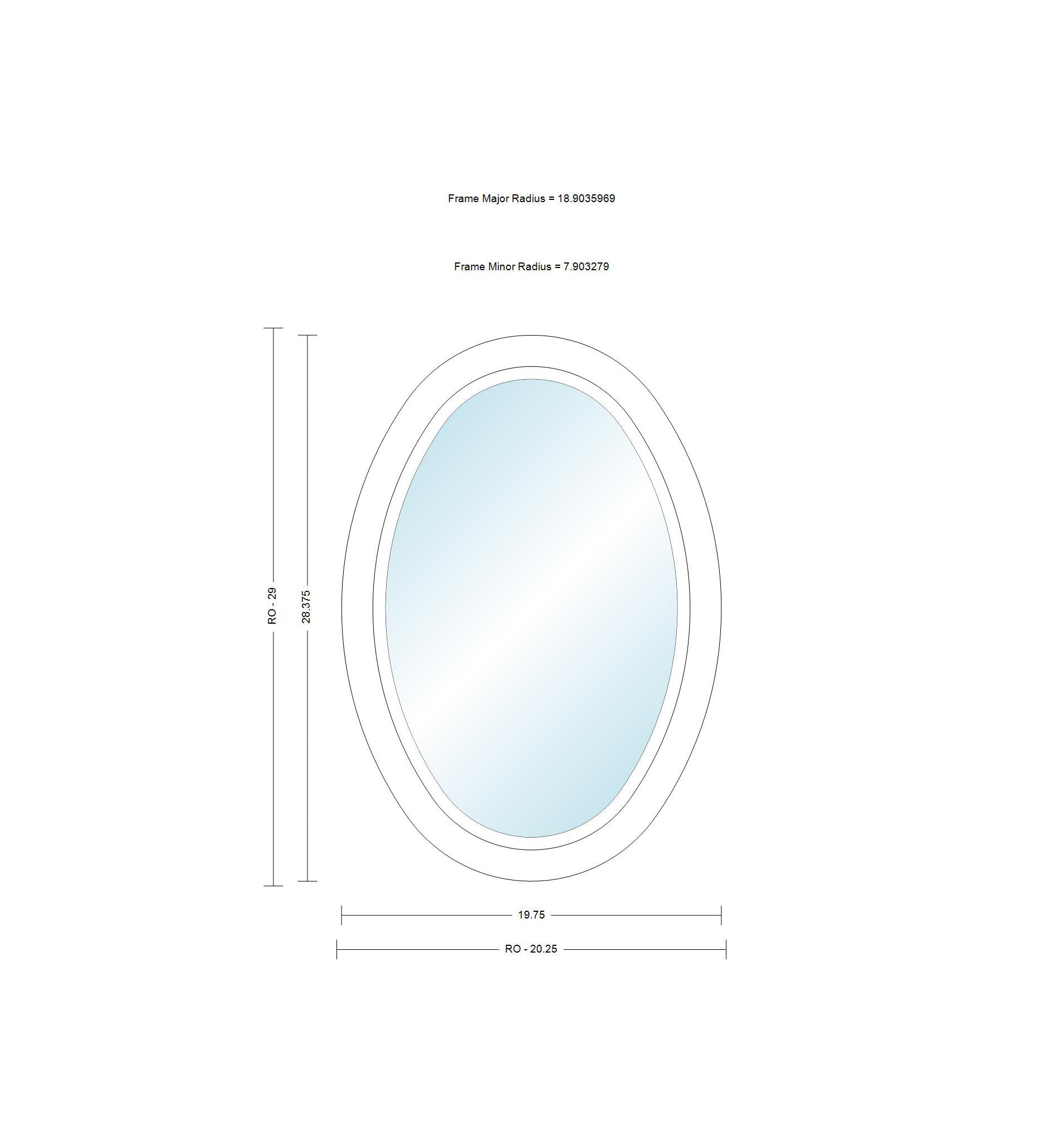 ANDERSEN Windows 400 Series Specialty Vertical Oval Window Fixed Vinyl Exterior Wood Interior Low-E4 Dual Pane Argon Full Glass Grilles/Frosted/Tempered Optional OVL1824, OVL2030, Or OVL3048
