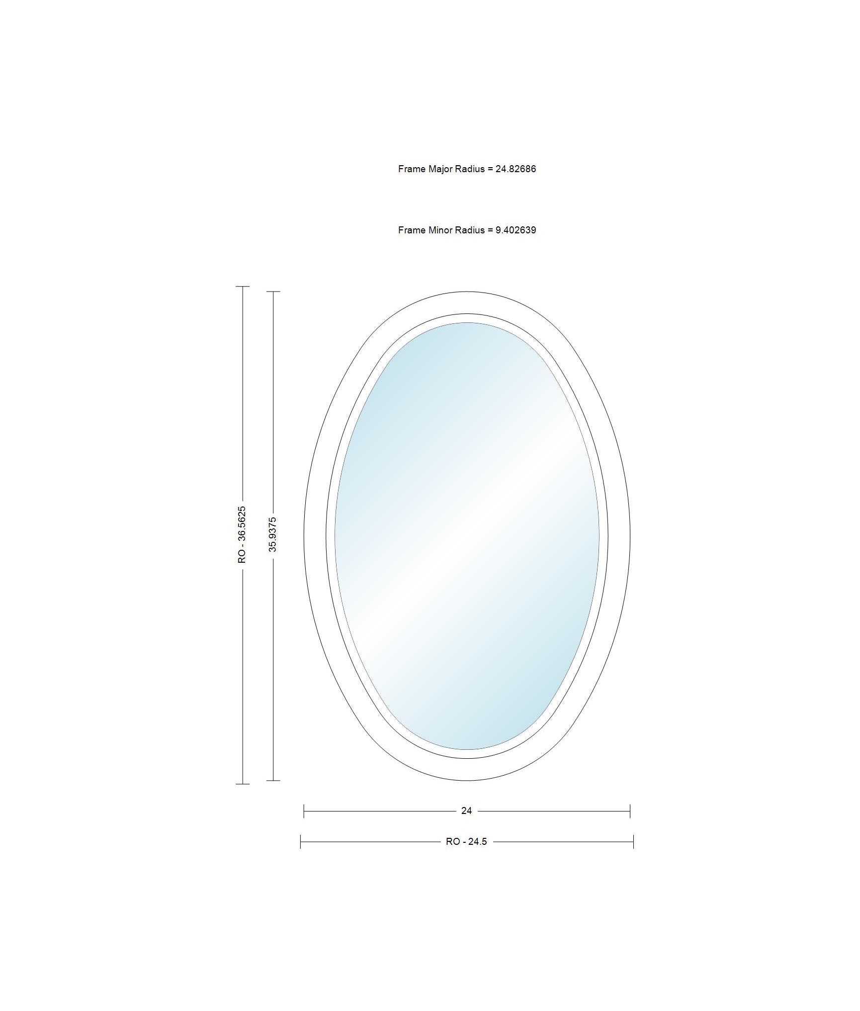 ANDERSEN Windows 400 Series Specialty Vertical Oval Window Fixed Vinyl ...