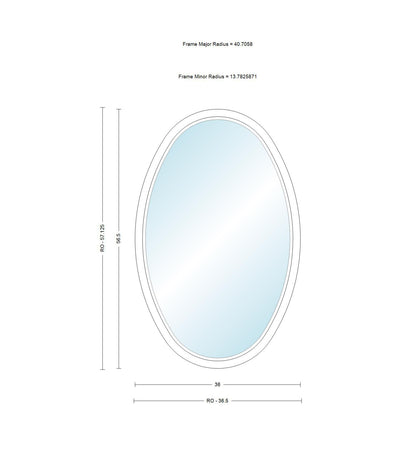 ANDERSEN Windows 400 Series Specialty Vertical Oval Window Fixed Vinyl Exterior Wood Interior Low-E4 Dual Pane Argon Full Glass Grilles/Frosted/Tempered Optional OVL1824, OVL2030, Or OVL3048