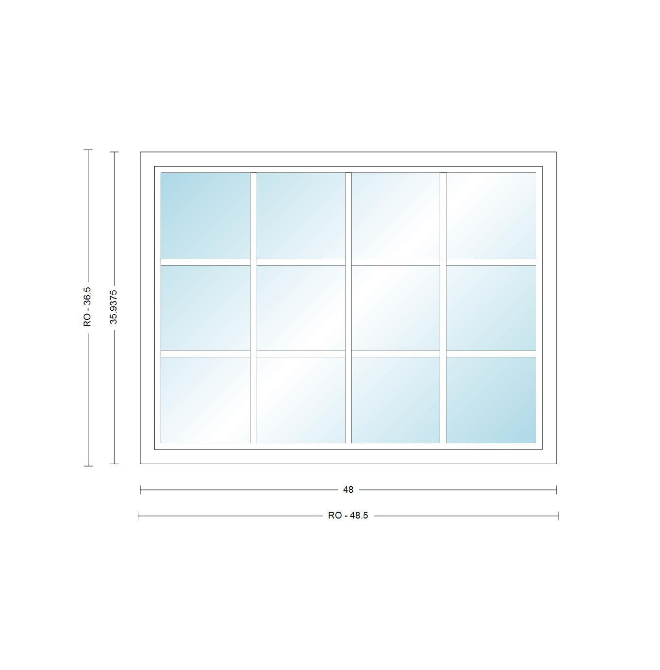 ANDERSEN Windows 400 Series Picture Window Fixed 48" Wide Vinyl Exterior Wood Interior Low-E4 Dual Pane Argon Full Glass Grilles Optional P4030, P4035, P4040, P4045, P4050, P4055, Or P4060