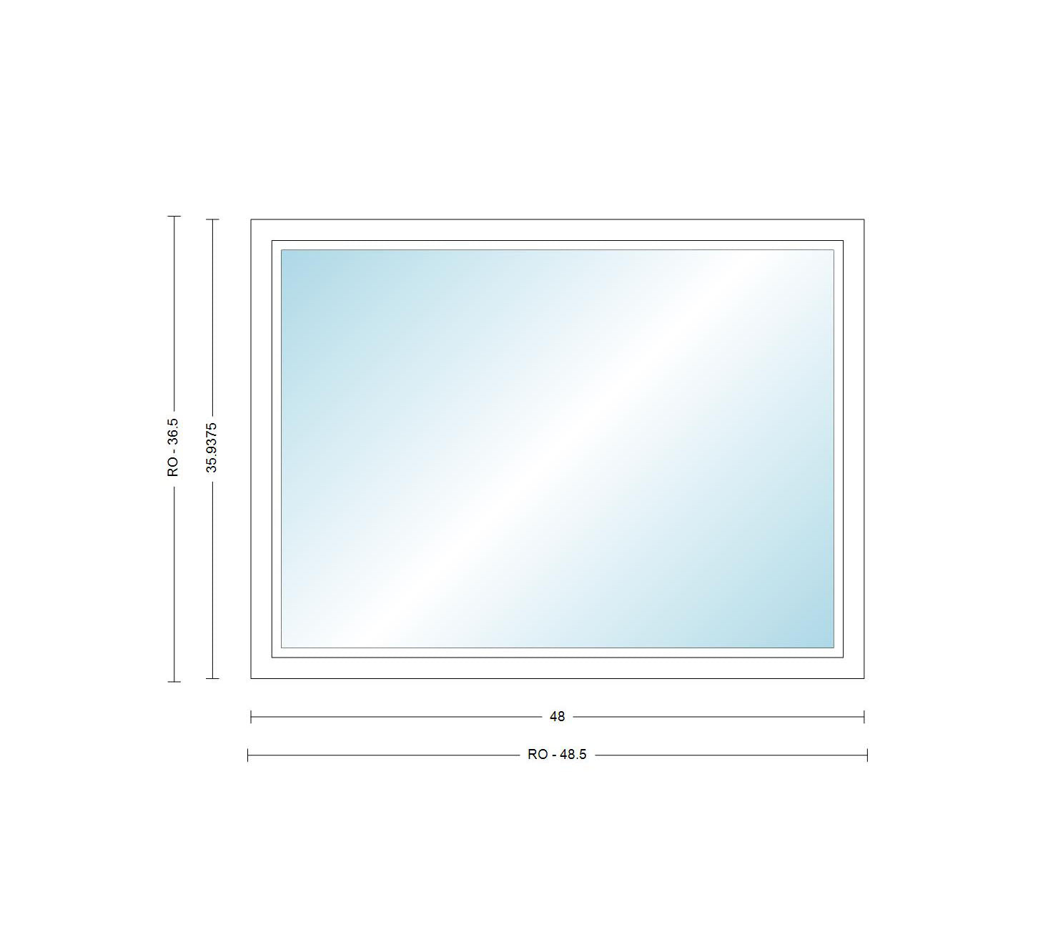 ANDERSEN Windows 400 Series Picture Window Fixed 48" Wide Vinyl Exterior Wood Interior Low-E4 Dual Pane Argon Full Glass Grilles Optional P4030, P4035, P4040, P4045, P4050, P4055, Or P4060