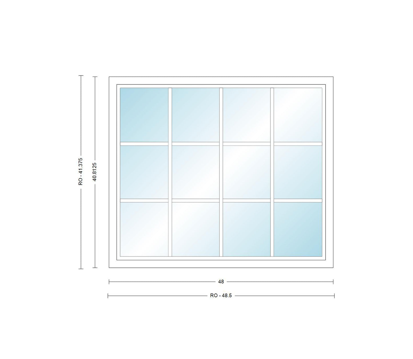 ANDERSEN Windows 400 Series Picture Window Fixed 48" Wide Vinyl Exterior Wood Interior Low-E4 Dual Pane Argon Full Glass Grilles Optional P4030, P4035, P4040, P4045, P4050, P4055, Or P4060