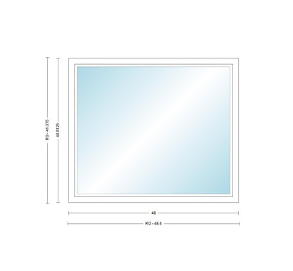 ANDERSEN Windows 400 Series Picture Window Fixed 48" Wide Vinyl Exterior Wood Interior Low-E4 Dual Pane Argon Full Glass Grilles Optional P4030, P4035, P4040, P4045, P4050, P4055, Or P4060