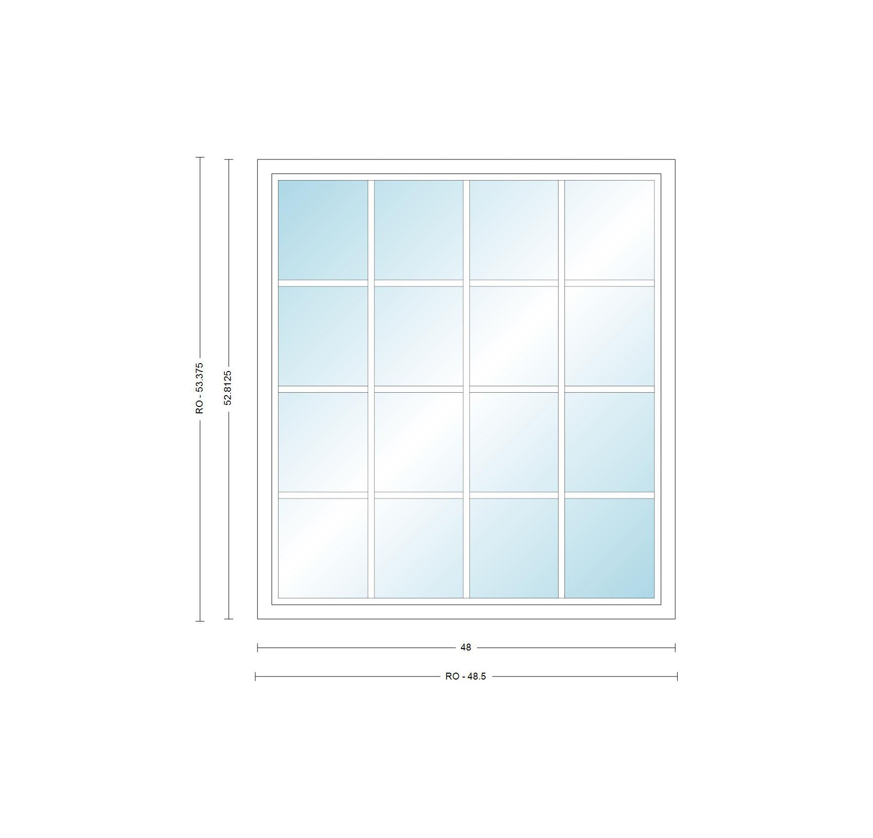 ANDERSEN Windows 400 Series Picture Window Fixed 48" Wide Vinyl Exterior Wood Interior Low-E4 Dual Pane Argon Full Glass Grilles Optional P4030, P4035, P4040, P4045, P4050, P4055, Or P4060