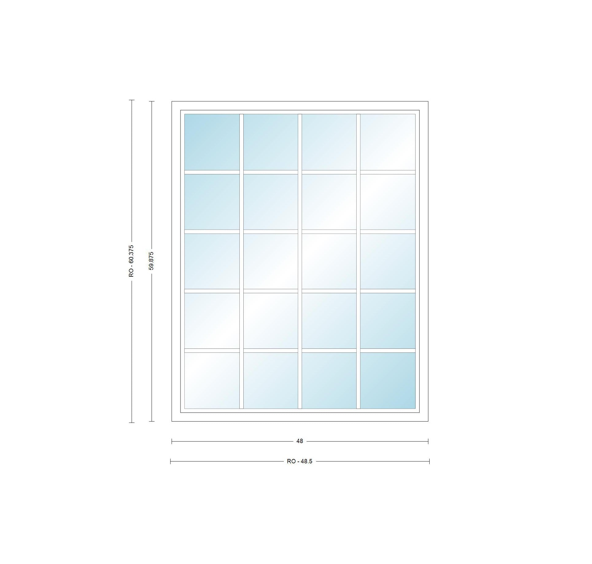 ANDERSEN Windows 400 Series Picture Window Fixed 48" Wide Vinyl Exterior Wood Interior Low-E4 Dual Pane Argon Full Glass Grilles Optional P4030, P4035, P4040, P4045, P4050, P4055, Or P4060