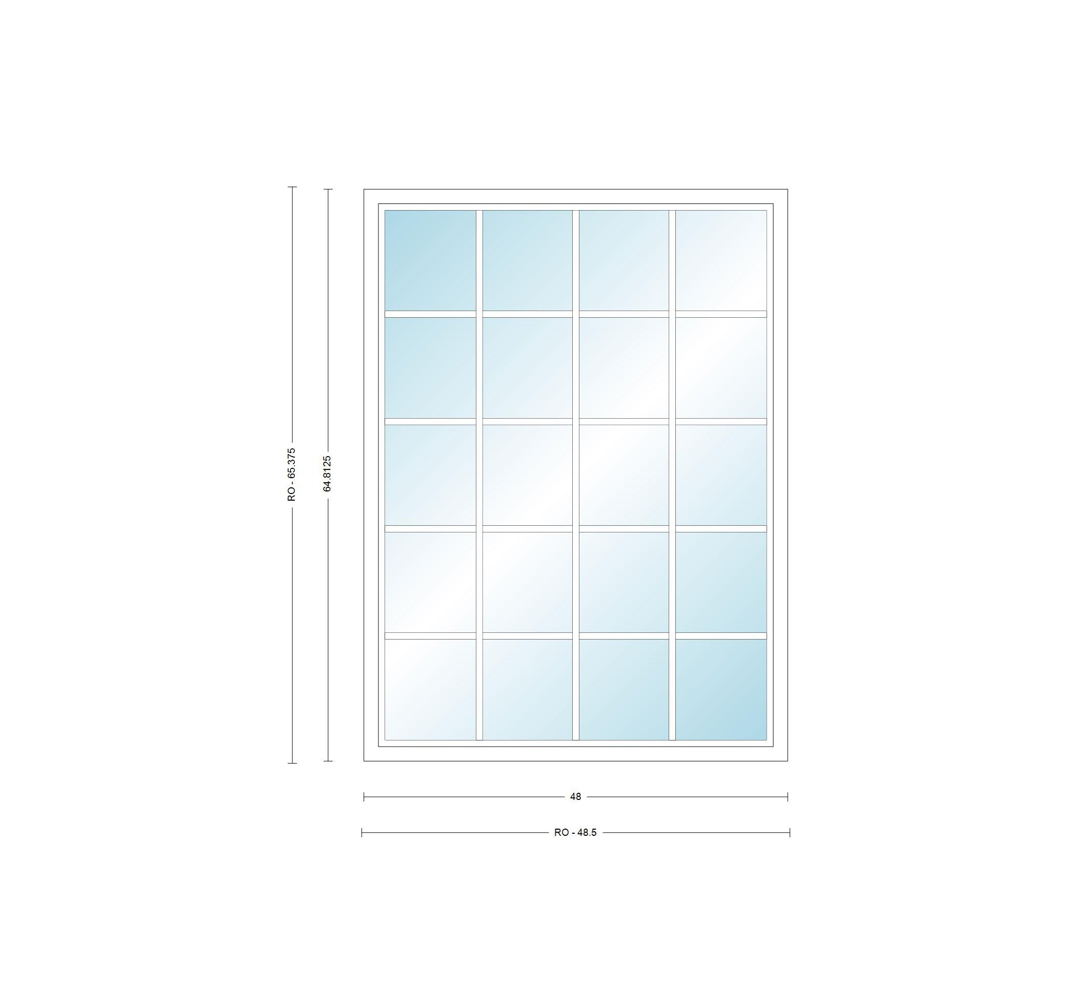 ANDERSEN Windows 400 Series Picture Window Fixed 48" Wide Vinyl Exterior Wood Interior Low-E4 Dual Pane Argon Full Glass Grilles Optional P4030, P4035, P4040, P4045, P4050, P4055, Or P4060