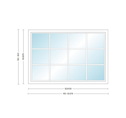 ANDERSEN Windows 400 Series Picture Window Fixed 52-13/16" Wide Vinyl Exterior Wood Interior Low-E4 Dual Pane Argon Full Glass Grilles Optional P4530, P4535, P4540, P4545, P4550, P4555, Or P4560