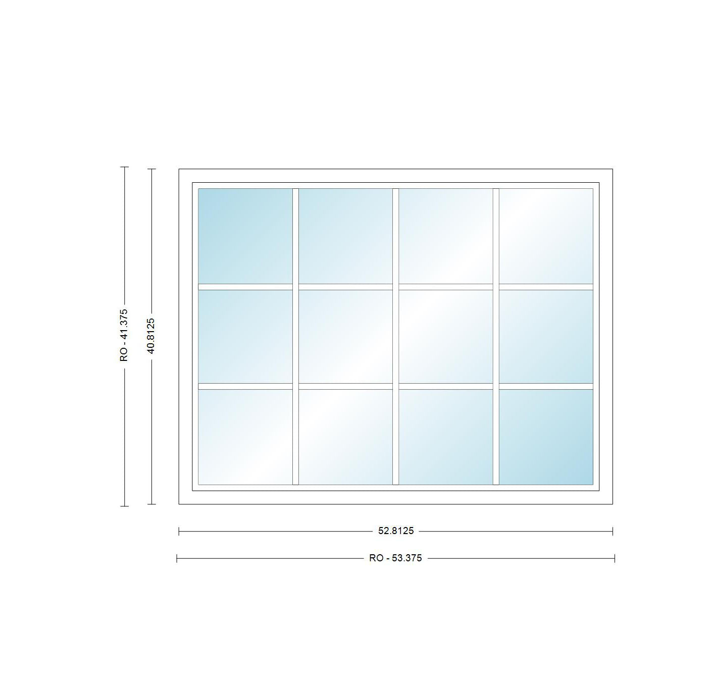 ANDERSEN Windows 400 Series Picture Window Fixed 52-13/16" Wide Vinyl Exterior Wood Interior Low-E4 Dual Pane Argon Full Glass Grilles Optional P4530, P4535, P4540, P4545, P4550, P4555, Or P4560