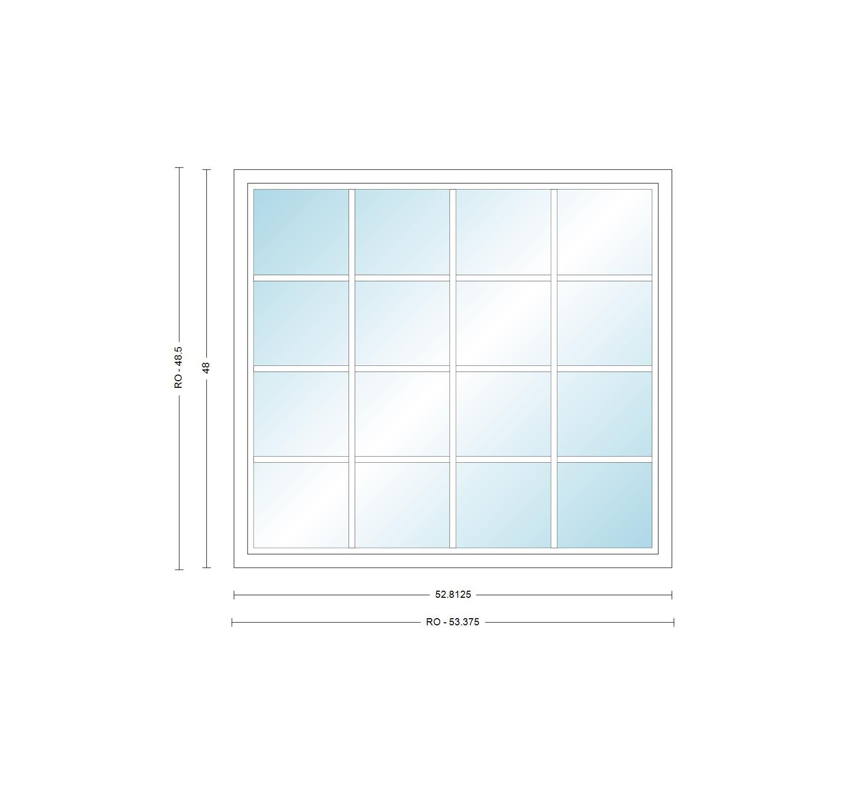 ANDERSEN Windows 400 Series Picture Window Fixed 52-13/16